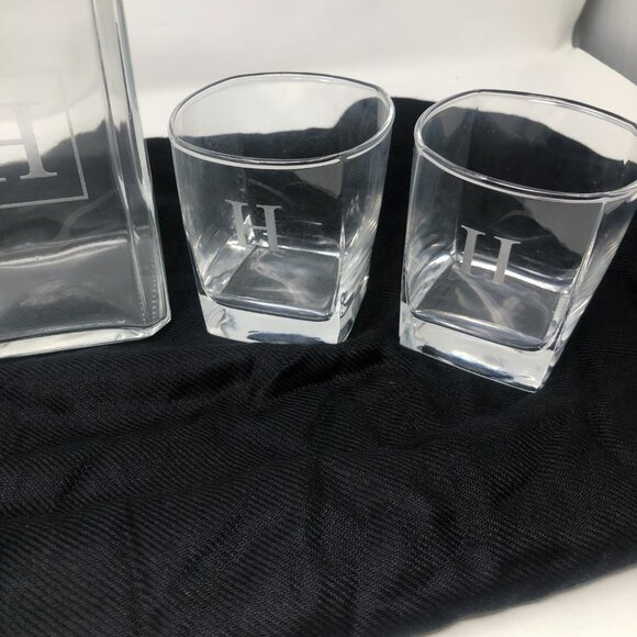 *H* Cathy's Concepts 5pc Monogrammed Decanter Set - Picture 3 of 4